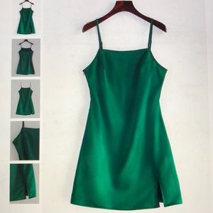 ZAFUL slit plain cami dress